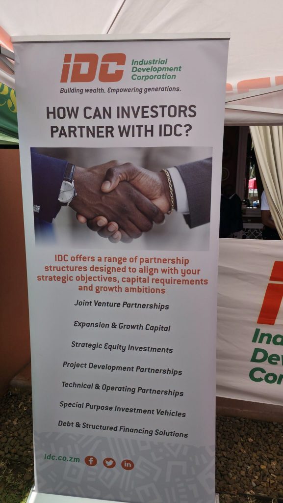 IDC display outlining opportunities for investors to partner with the corporation