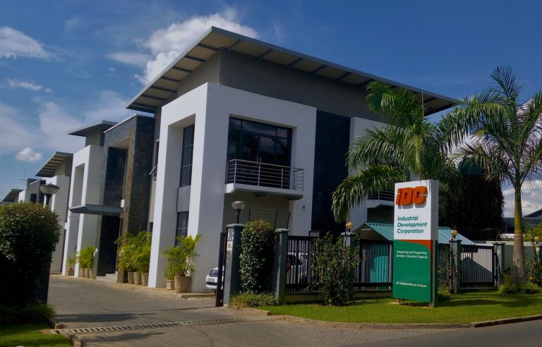 The Industrial Development Corporation head office building on Independence Avenue in Lusaka