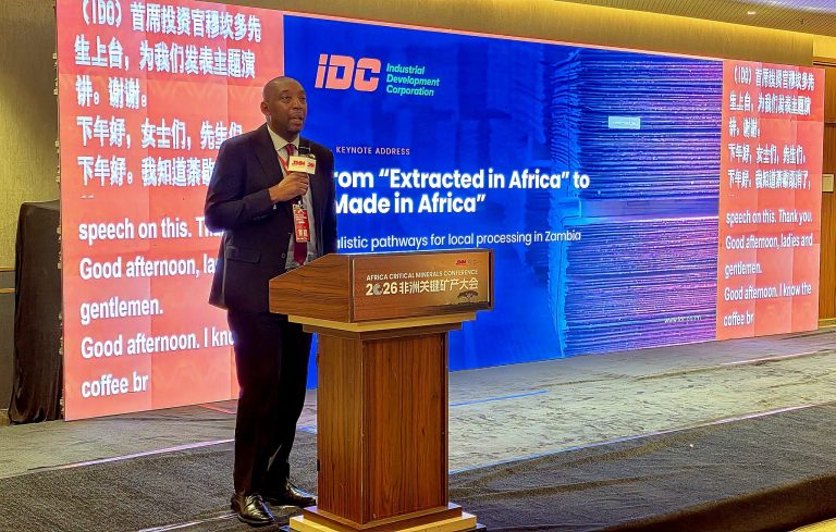 A keynote speaker addresses delegates at the Africa Critical Minerals Conference 2026 in Lusaka