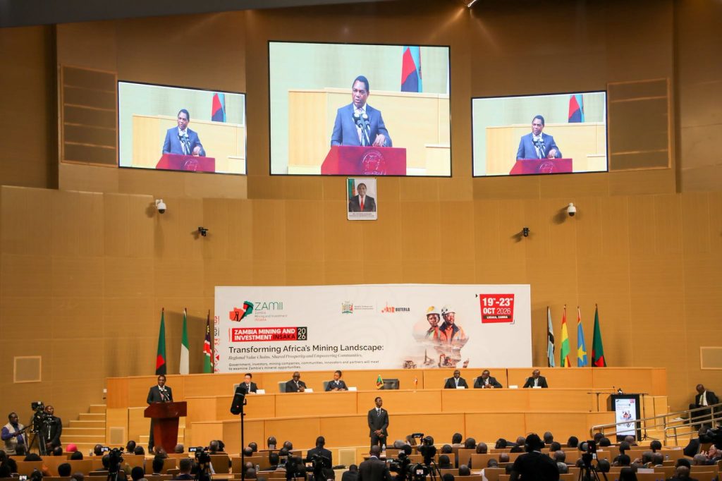 Delegates attend a plenary session at the 2026 Zambia Mining and Investment Insaka.