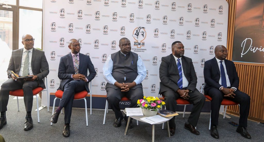 Representatives seated together during the ZCCM-IH dividend handover