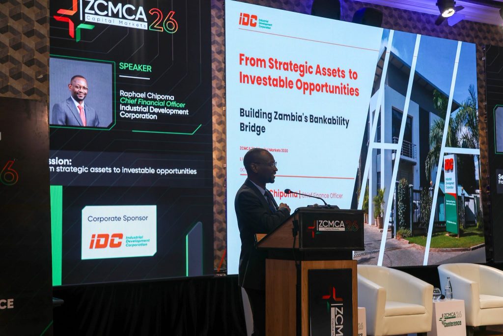 Raphael Chipoma presenting From Strategic Assets to Investable Opportunities: Building Zambia’s Bankability Bridge